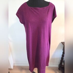Eileen Fisher hemp/organic cotton Tshirt dress Sz S (fits Med too)